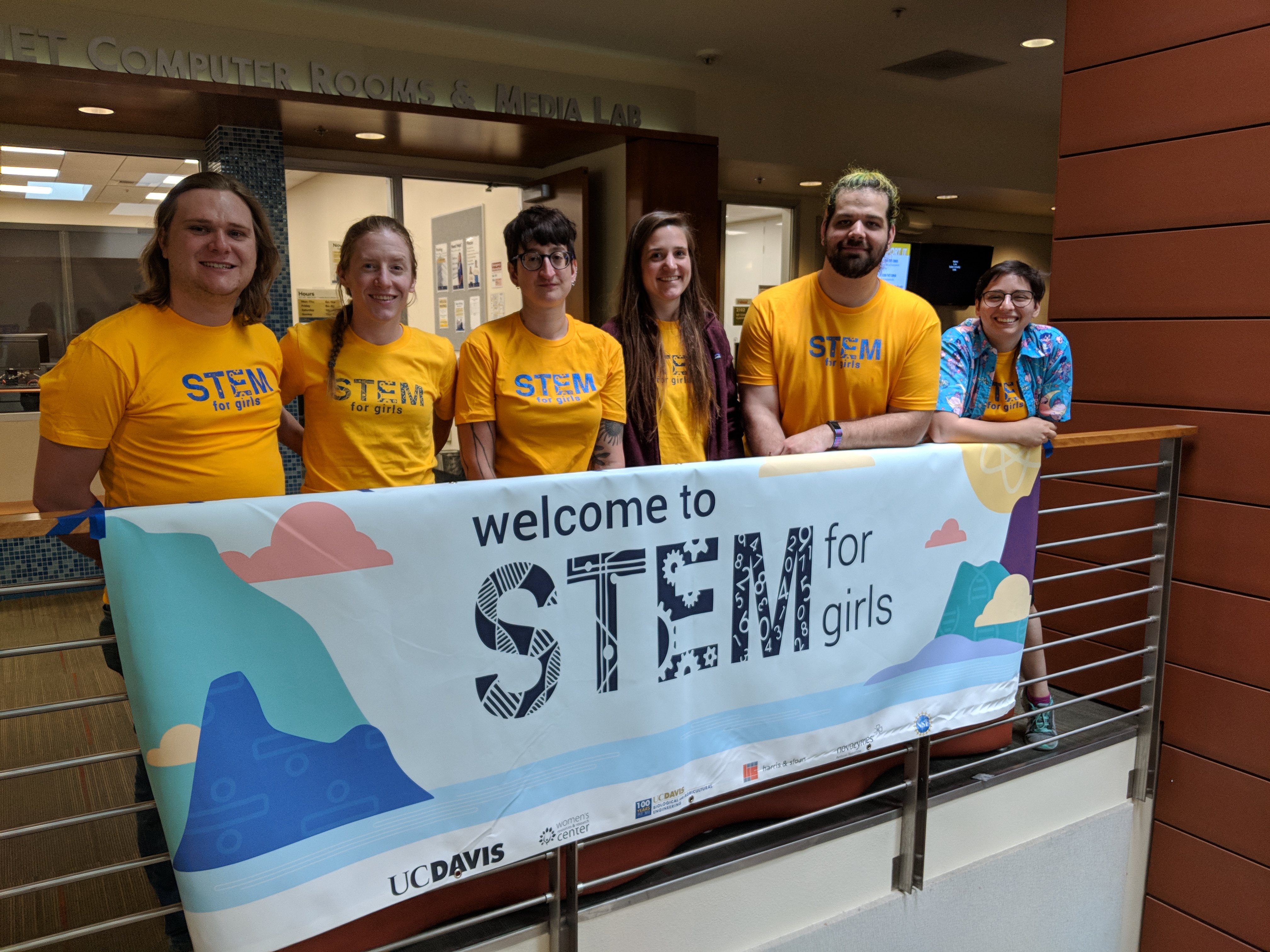  AWM members at STEM for Girls, May 2018.